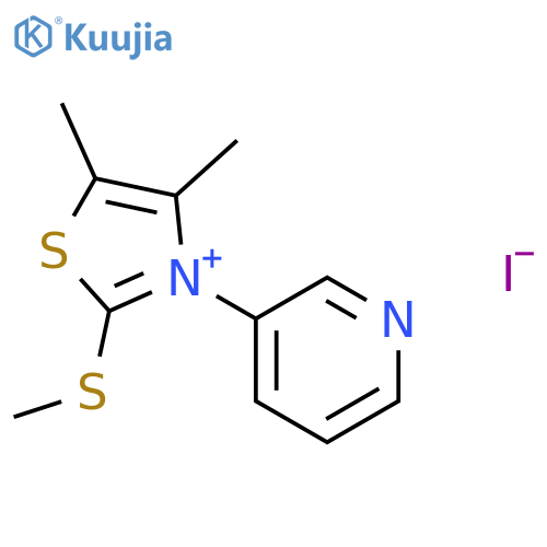 Thiazolium, 4,5-dimethyl-2-(methylthio)-3-(3-pyridinyl)-, iodide structure