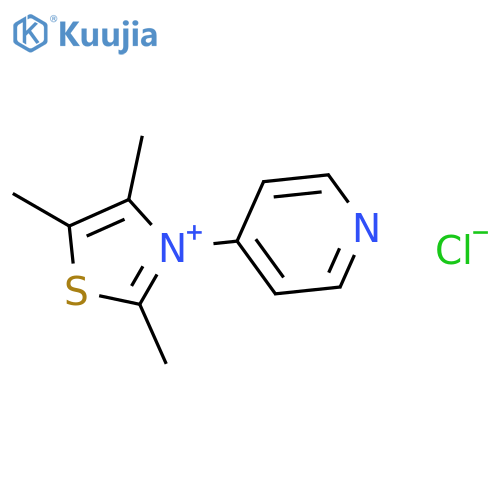 Thiazolium, 2,4,5-trimethyl-3-(4-pyridinyl)-, chloride structure