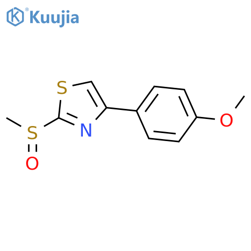 Thiazole, 4-(4-methoxyphenyl)-2-(methylsulfinyl)- structure