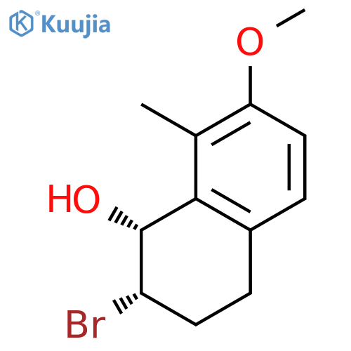 1-Naphthalenol, 2-bromo-1,2,3,4-tetrahydro-7-methoxy-8-methyl-, cis- structure