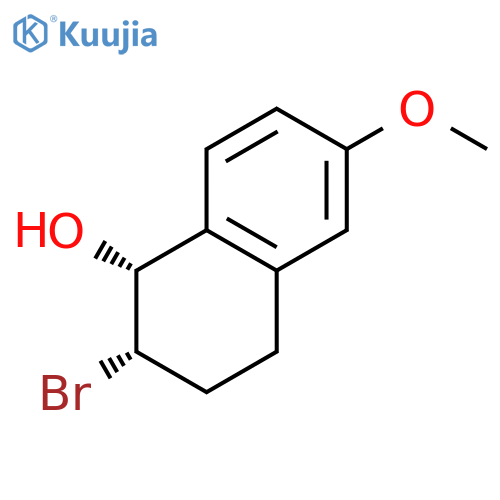 1-Naphthalenol, 2-bromo-1,2,3,4-tetrahydro-6-methoxy-, cis- structure