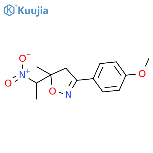 Isoxazole, 4,5-dihydro-3-(4-methoxyphenyl)-5-methyl-5-(1-nitroethyl)- structure