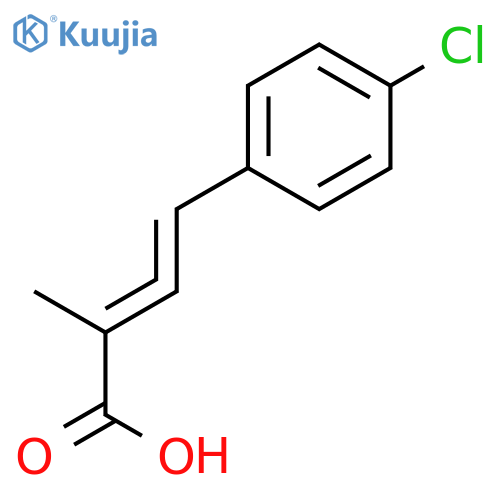 2,3-BUTADIENOIC ACID, 4-(4-CHLOROPHENYL)-2-METHYL- structure