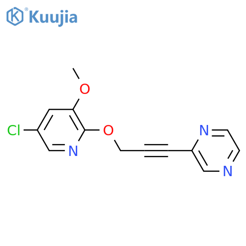 PYRAZINE, [3-[(5-CHLORO-3-METHOXY-2-PYRIDINYL)OXY]-1-PROPYNYL]- structure