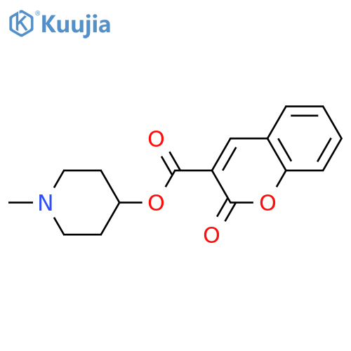 1-methylpiperidin-4-yl 2-oxo-2H-chromene-3-carboxylate structure