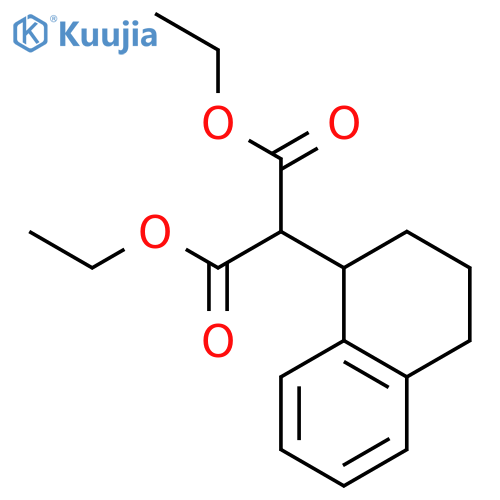 Propanedioic acid, (1,2,3,4-tetrahydro-1-naphthalenyl)-, diethyl ester structure