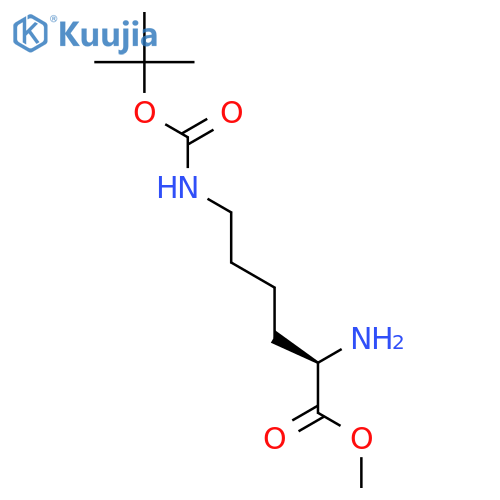 D-Lysine, N6-[(1,1-dimethylethoxy)carbonyl]-, methyl ester structure