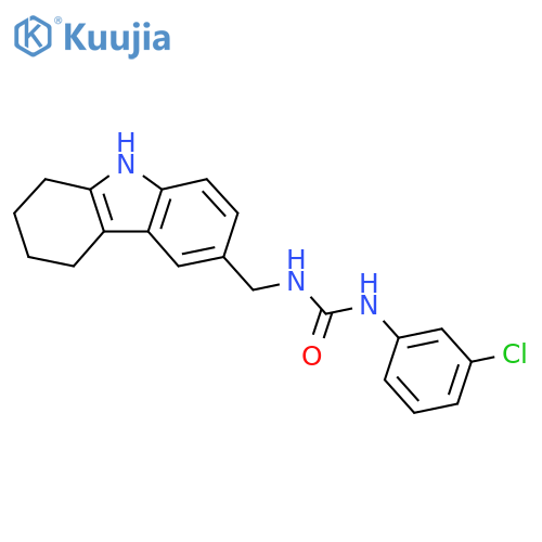 1-(3-chlorophenyl)-3-(2,3,4,9-tetrahydro-1H-carbazol-6-yl)methylurea structure