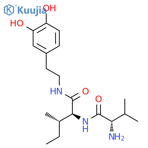 L-Isoleucinamide, L-valyl-N-[2-(3,4-dihydroxyphenyl)ethyl]- structure