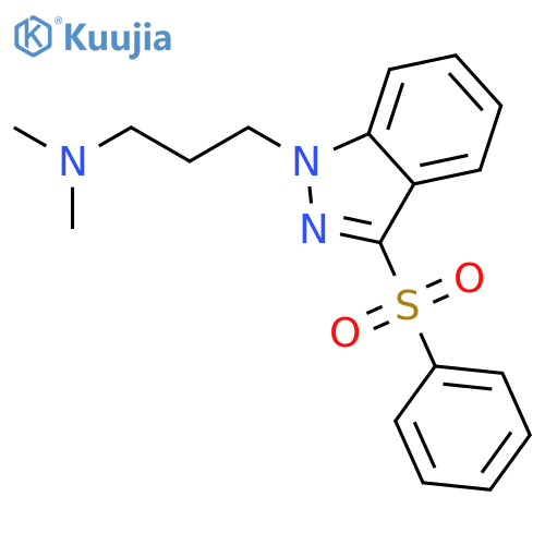 1H-Indazole-1-propanamine, N,N-dimethyl-3-(phenylsulfonyl)- structure