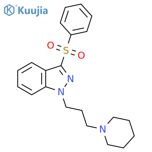 1H-Indazole, 3-(phenylsulfonyl)-1-[3-(1-piperidinyl)propyl]- structure