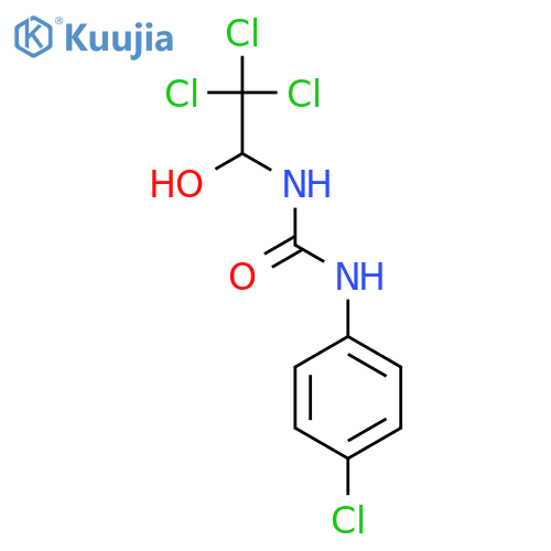 1-(4-chlorophenyl)-3-(2,2,2-trichloro-1-hydroxyethyl)urea structure