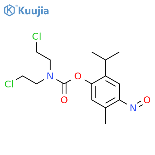 Carbamic acid,bis(2-chloroethyl)-, 6-nitrosothymyl ester (8CI) structure