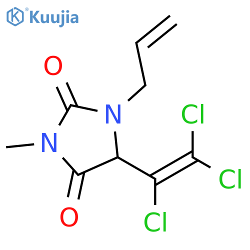 2,4-Imidazolidinedione, 3-methyl-1-(2-propenyl)-5-(trichloroethenyl)- structure