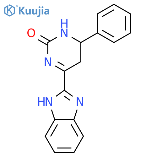 2(1H)-PYRIMIDINONE, 4-(1H-BENZIMIDAZOL-2-YL)-5,6-DIHYDRO-6-PHENYL- structure