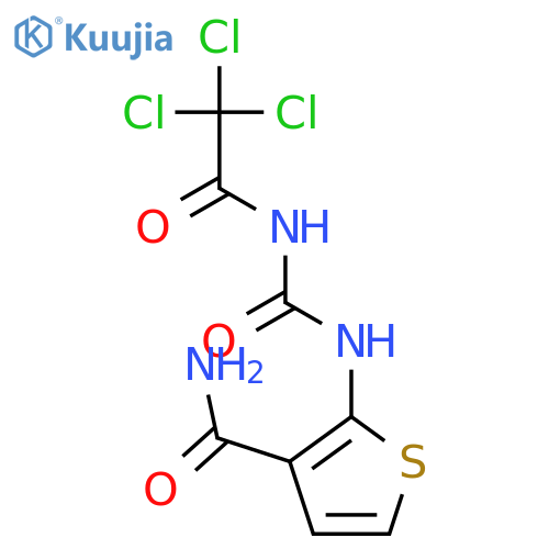 3-Thiophenecarboxamide, 2-[[[(trichloroacetyl)amino]carbonyl]amino]- structure