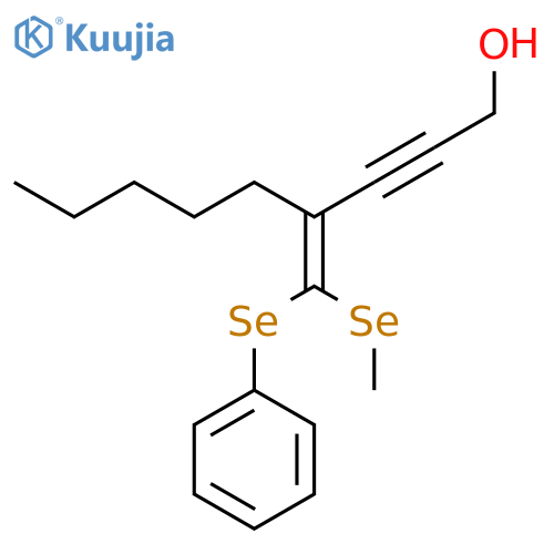 2-Nonyn-1-ol, 4-[(methylseleno)(phenylseleno)methylene]-, (4E)- structure