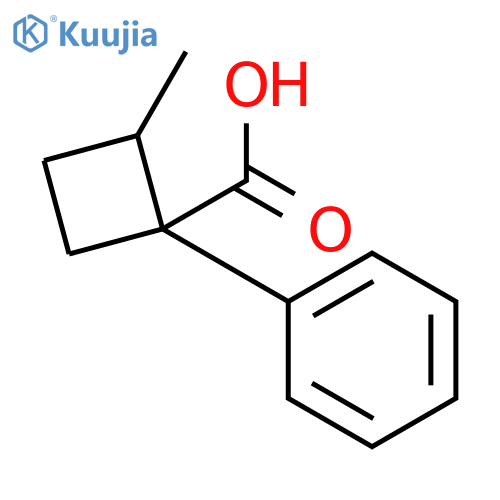 2-methyl-1-phenylcyclobutane-1-carboxylic acid structure