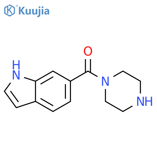 6-(Piperazin-1-yl)carbonyl-1H-indole structure