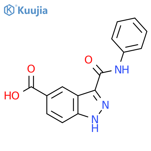 1H-Indazole-5-carboxylic acid, 3-[(phenylamino)carbonyl]- structure