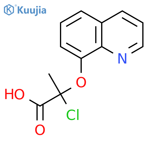 Propanoic acid, 2-chloro-2-(8-quinolinyloxy)- structure