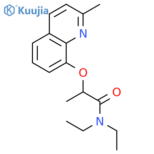 PROPANAMIDE, N,N-DIETHYL-2-[(2-METHYL-8-QUINOLINYL)OXY]- structure