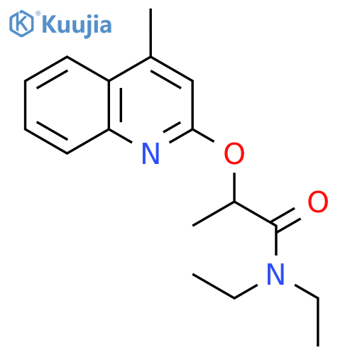 PROPANAMIDE, N,N-DIETHYL-2-[(4-METHYL-2-QUINOLINYL)OXY]- structure
