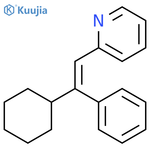 PYRIDINE, 2-(2-CYCLOHEXYL-2-PHENYLETHENYL)- structure