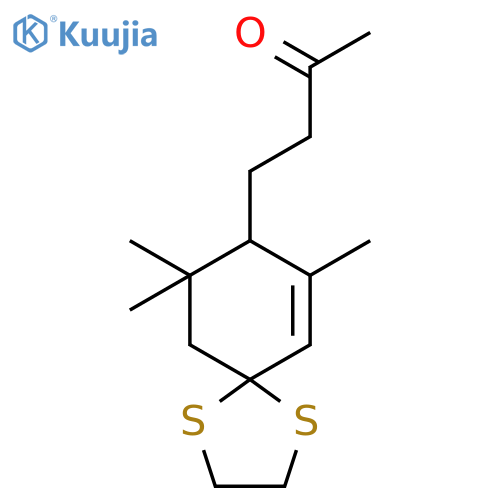2-BUTANONE, 4-(7,9,9-TRIMETHYL-1,4-DITHIASPIRO[4.5]DEC-6-EN-8-YL)- structure