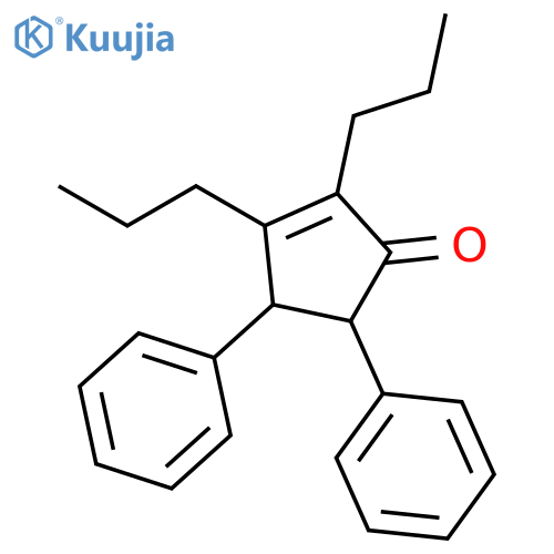 2-Cyclopenten-1-one, 4,5-diphenyl-2,3-dipropyl- structure