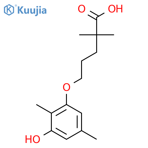 Pentanoic acid, 5-(hydroxy-2,5-dimethylphenoxy)-2,2-dimethyl- structure