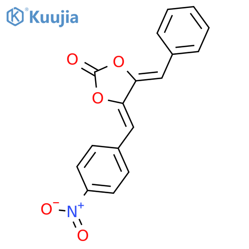 1,3-Dioxolan-2-one, 4-[(4-nitrophenyl)methylene]-5-(phenylmethylene)- structure