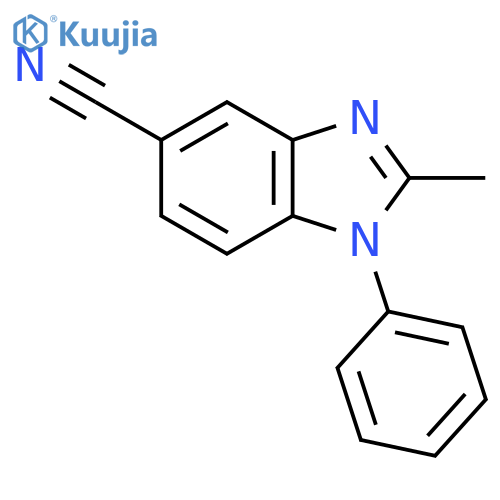 2-Methyl-1-phenyl-1H-benzo[d]imidazole-5-carbonitrile structure