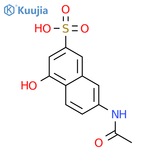 2-acetamido-5-hydroxy-7-naphthalenesulfonic acid structure