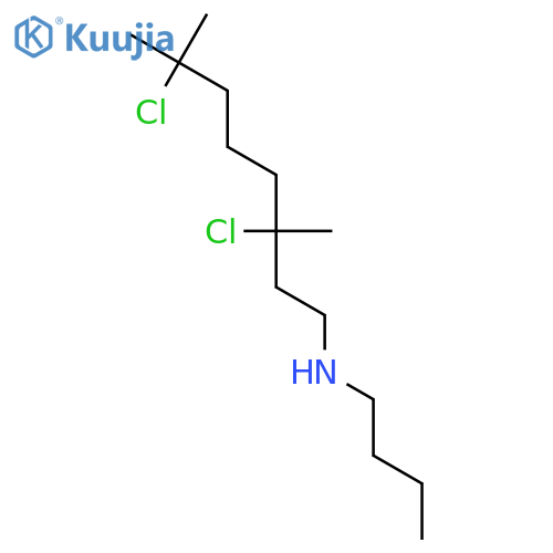 1-Octanamine, N-butyl-3,7-dichloro-3,7-dimethyl- structure