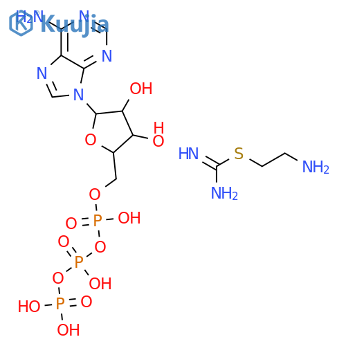 Adenosine 5'-(tetrahydrogen triphosphate), compd. with 2-aminoethyl carbamimidothioate (1:1) structure