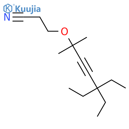 PROPANENITRILE, 3-[(4,4-DIETHYL-1,1-DIMETHYL-2-HEXYNYL)OXY]- structure
