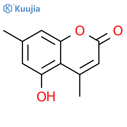 5-hydroxy-4,7-dimethyl-2H-chromen-2-one structure