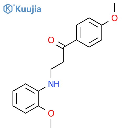 1-PROPANONE, 1-(4-METHOXYPHENYL)-3-[(2-METHOXYPHENYL)AMINO]- structure
