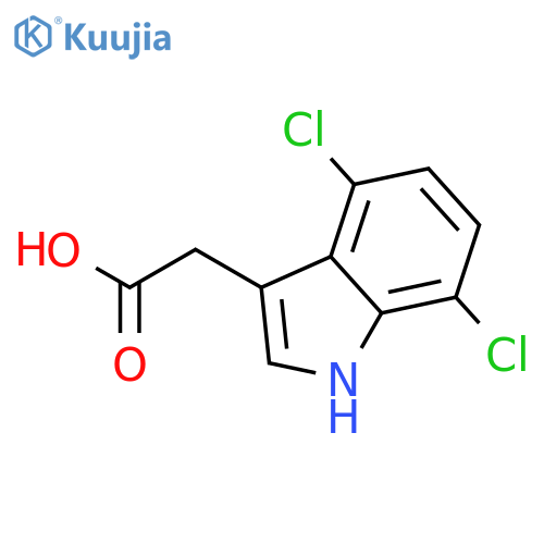 4,7-dichloro-1H-Indole-3-acetic acid structure
