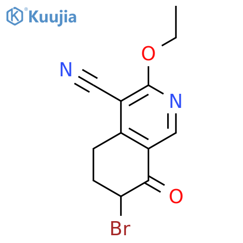 4-Isoquinolinecarbonitrile, 7-bromo-3-ethoxy-5,6,7,8-tetrahydro-8-oxo- structure
