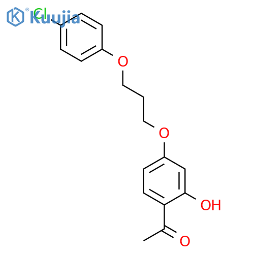 ETHANONE, 1-[4-[3-(4-CHLOROPHENOXY)PROPOXY]-2-HYDROXYPHENYL]- structure