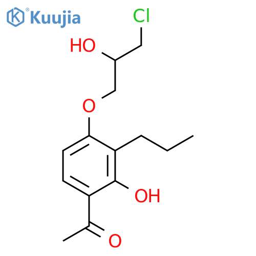 ETHANONE, 1-[4-(3-CHLORO-2-HYDROXYPROPOXY)-2-HYDROXY-3-PROPYLPHENYL]- structure