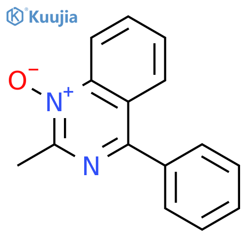 Quinazoline, 2-methyl-4-phenyl-, 1-oxide structure