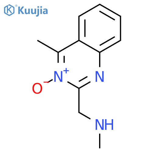 N-methyl-1-(4-methyl-3-oxidoquinazolin-3-ium-2-yl)methanamine structure
