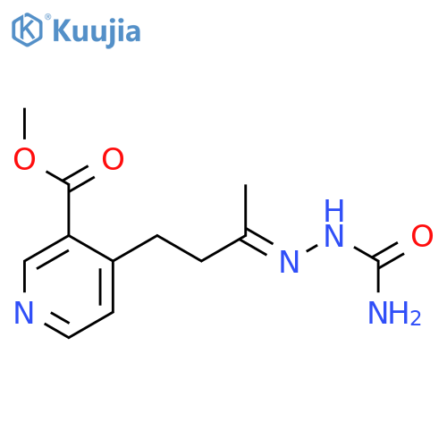 3-PYRIDINECARBOXYLIC ACID, 4-[3-[(AMINOCARBONYL)HYDRAZONO]BUTYL]-, METHYL ESTER structure