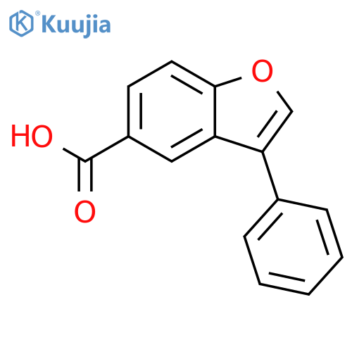 5-Benzofurancarboxylic acid, 3-phenyl- structure