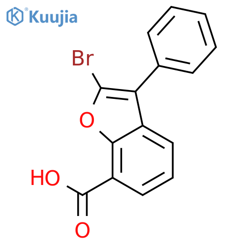 7-BENZOFURANCARBOXYLIC ACID, 2-BROMO-3-PHENYL- structure
