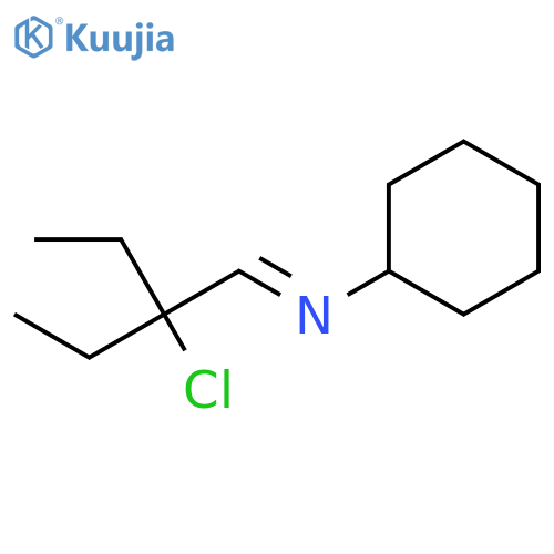 Cyclohexanamine, N-(2-chloro-2-ethylbutylidene)- structure