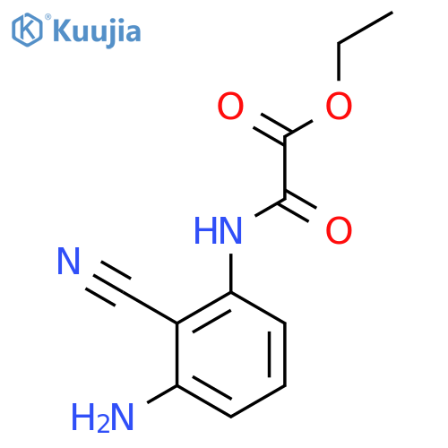 Acetic acid, [(3-amino-2-cyanophenyl)amino]oxo-, ethyl ester structure